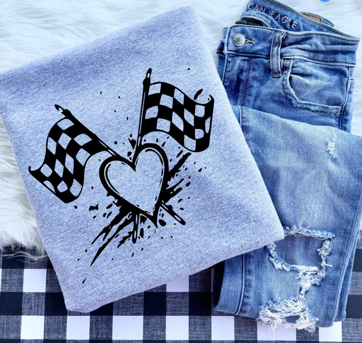 Checkered Flag Graphic Tee