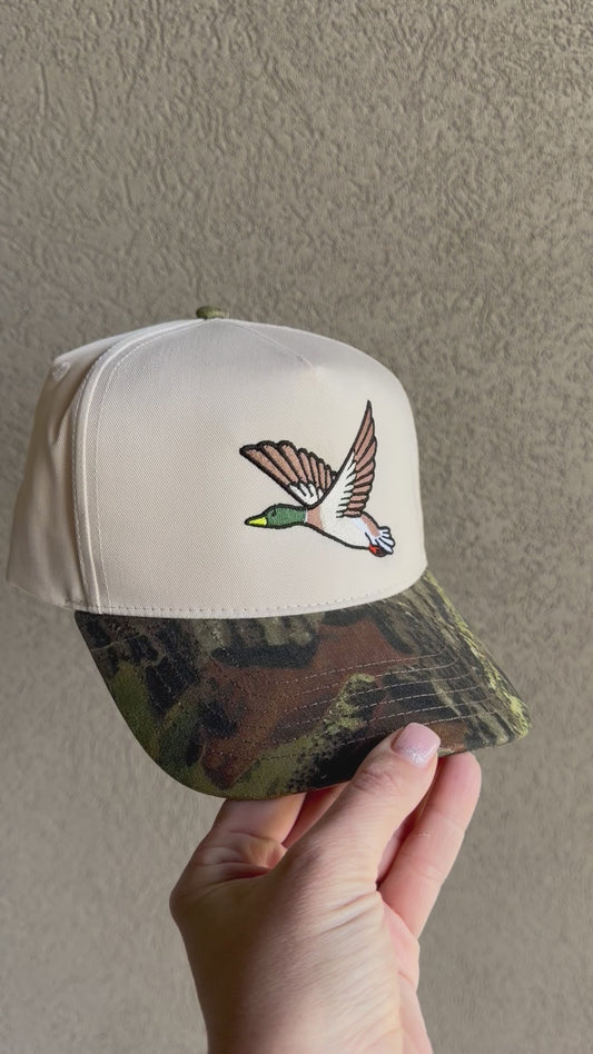 Flying duck trucker hat